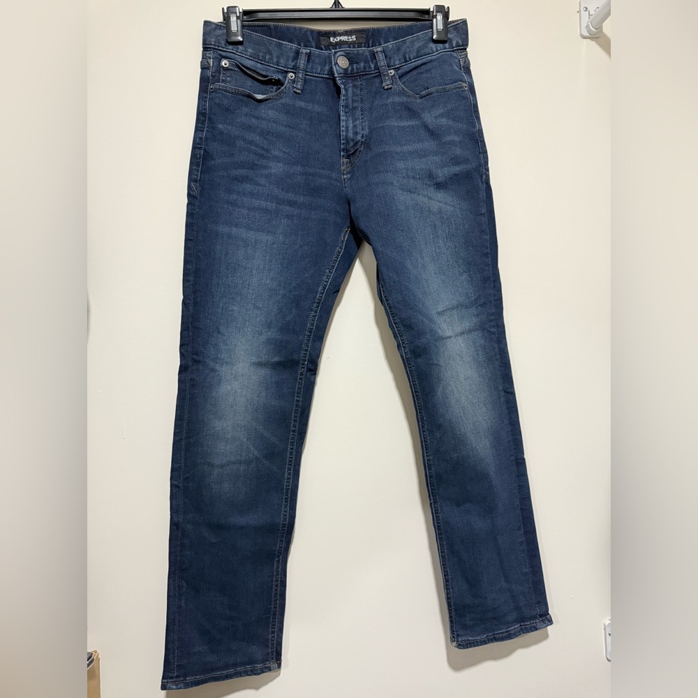 Express Blue Slim Jeans Versatile Style